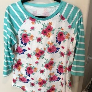 Cute floral tunic top